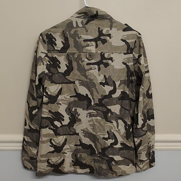 Grey camo mock neck jacket nwt - Picture 2 of 10